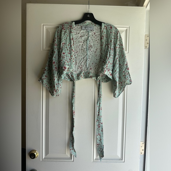 Blue life tie front top - Picture 5 of 5